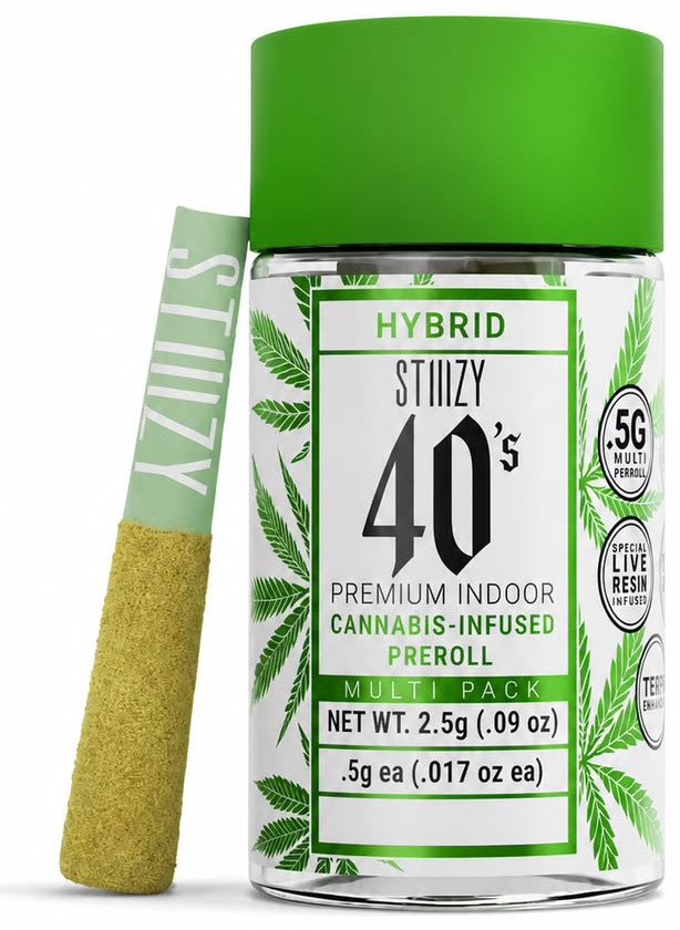 STIIIZY 40's – Bote 5 prerrolados STIIIZY